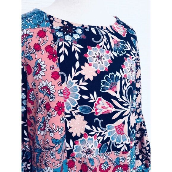 TRIXXI Girls 6/7 Patchwork Floral Print Dress - Picture 4 of 6